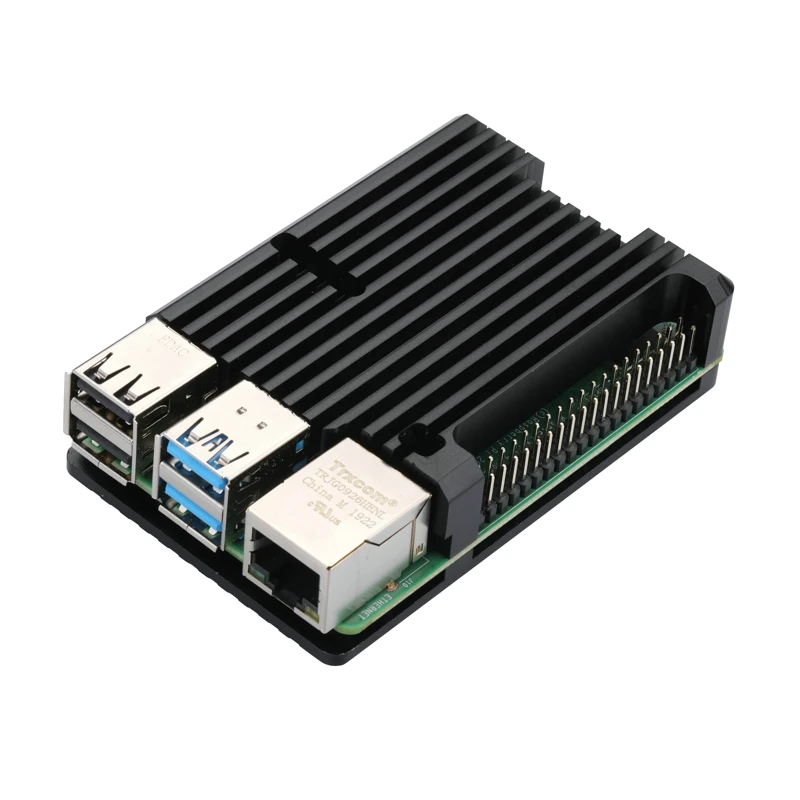 Новинка алюминиевый чехол для Raspberry Pi 4 с двойным охлаждающим вентилятором