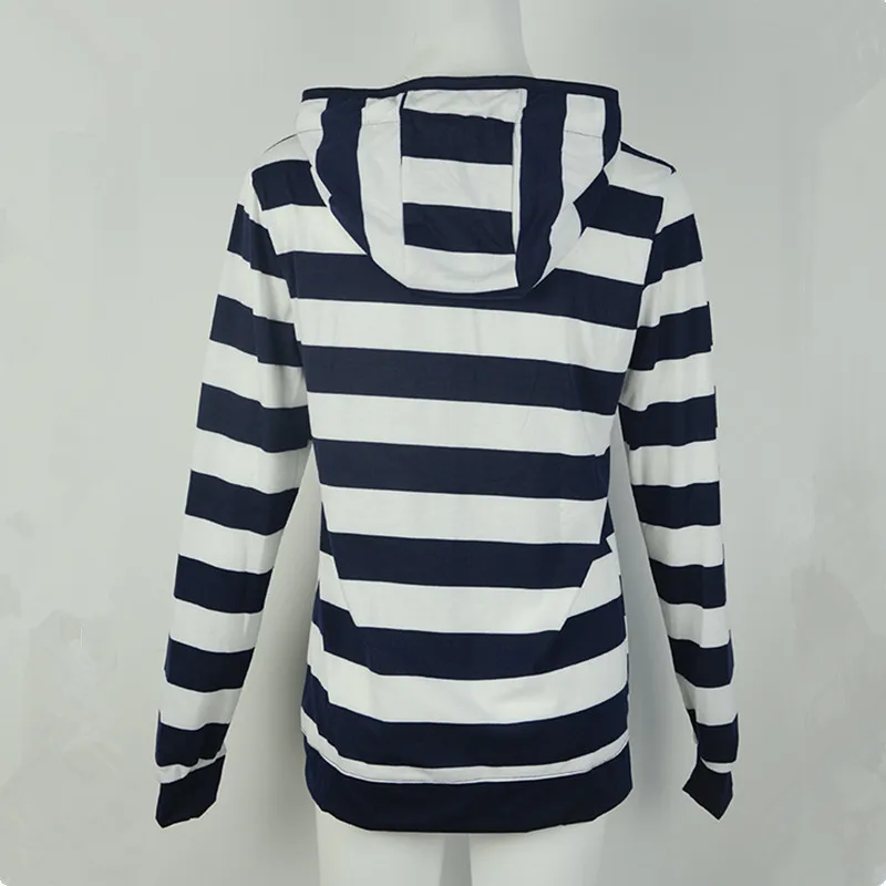 

Leosoxs Fashion Autumn Winter Hooded Drawstring Women's Hoodies Sweatshirt Casual Stripe Pocket Ladies Sweatshirt Tops Plus Size
