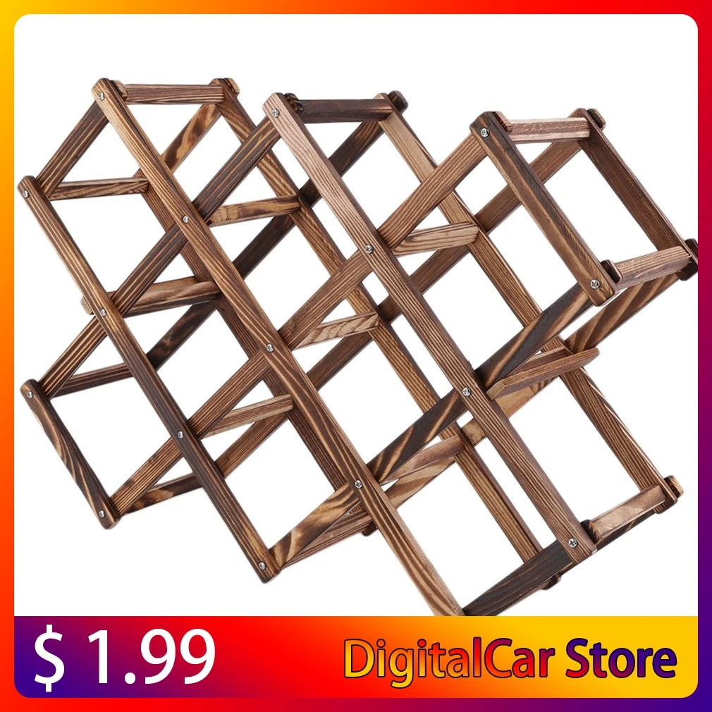 

Quality Wooden Wine Bottle Holders Creative Practical Collapsible Living Room Decorative Cabinet Red Wine Display Storage Racks