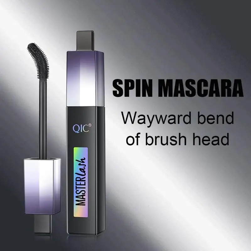 

Rotating Mascara Long Lasting Eyelash Cosmetics Silk Extension Black Makeup Waterproof Fiber Curved 4D Thick Mascara Mascar Q7B4