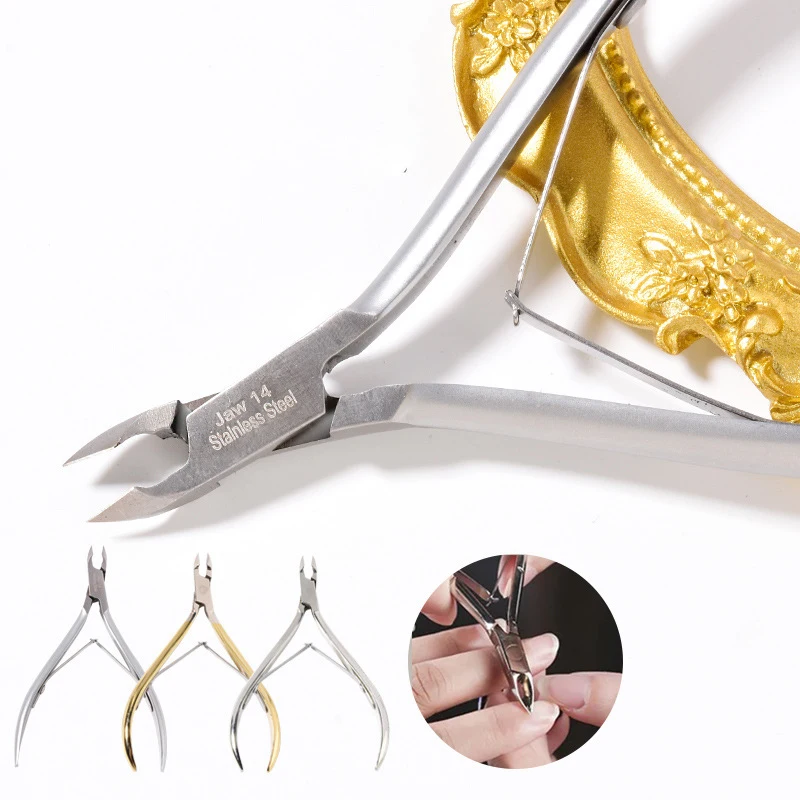 

1PC Nail Dead Skin Scissors To Remove Dead Skin Barb Exfoliating Nail Clippers To Cut Gold/Silver Pliers Cut Nail Manicure Tool