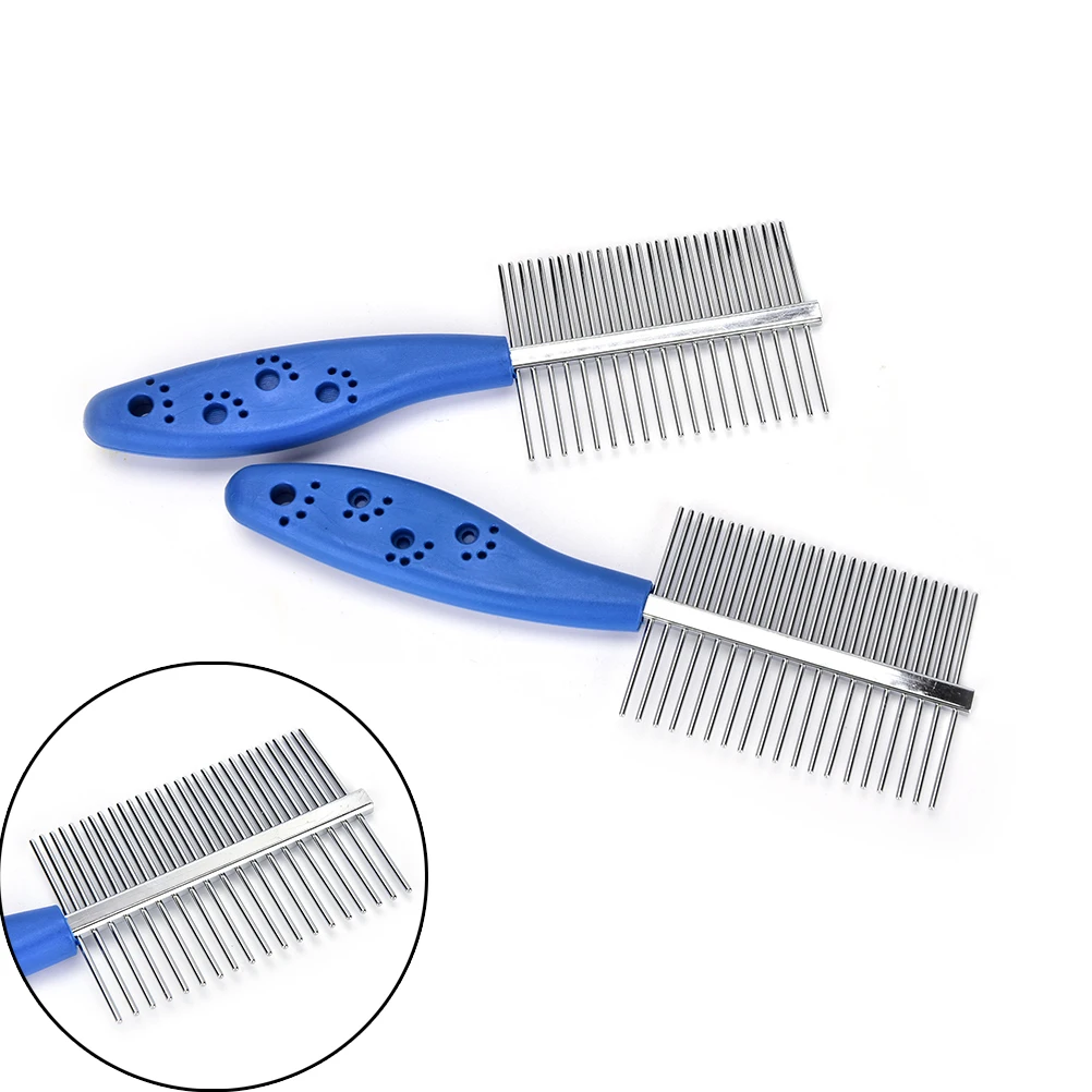 

New Hot Sale Stainless Steel Pet Dog Cat Combs Long Thick Hair Fur Shedding Remove Rake Comb Pet Grooming Brush