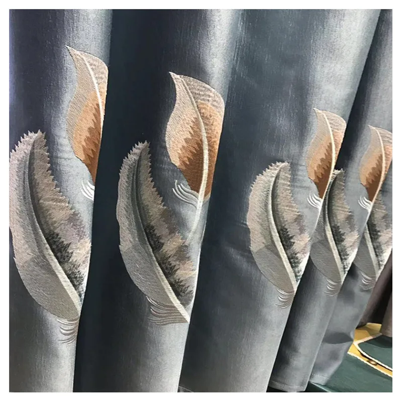 Новый китайский стиль имитация шелковой вышивки светозащитные шторы для