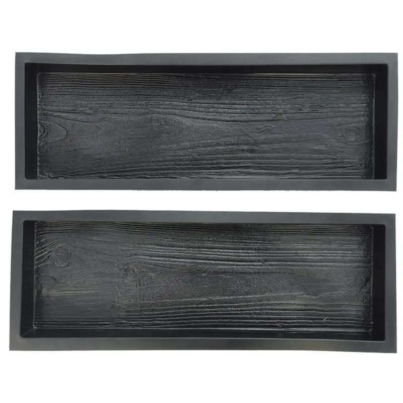 

2021 New Imitation Wood Grain DIY Path Maker Paving Cement Brick Mold Stepping Pavement Road Concrete Mould