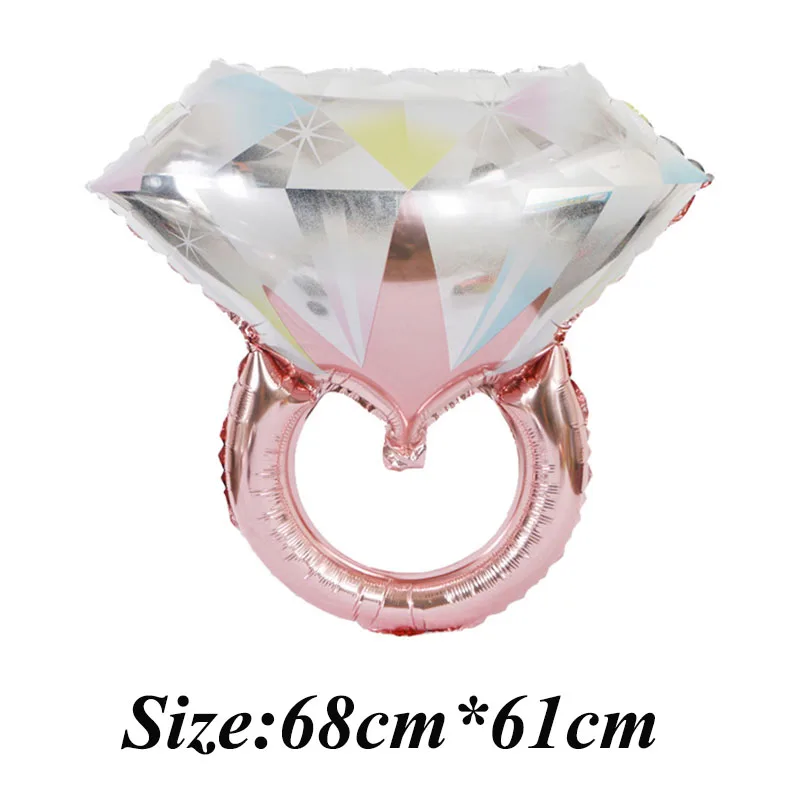 1 шт. фольгированный воздушный шар в романтическом стиле кольцо с бриллиантами на