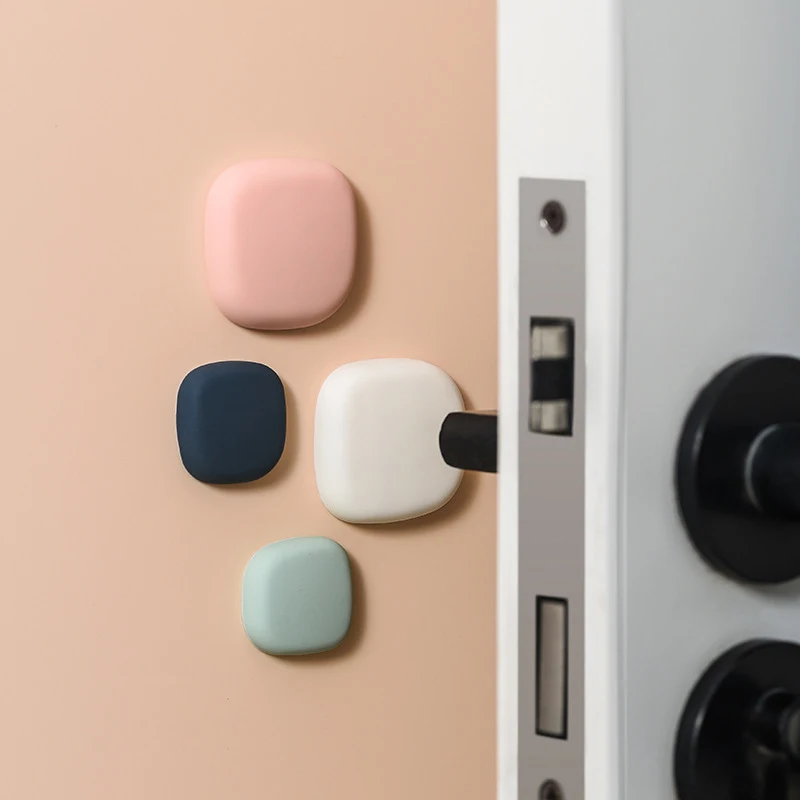 

1Set/4Pcs Silicone Door Handle Knob Crash Pads Anti-collision Protector Bumper Door Crash Pads Wall Door Knob Mats