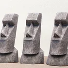 3 шт., складные бумажные мини-модели Moai, QD-122