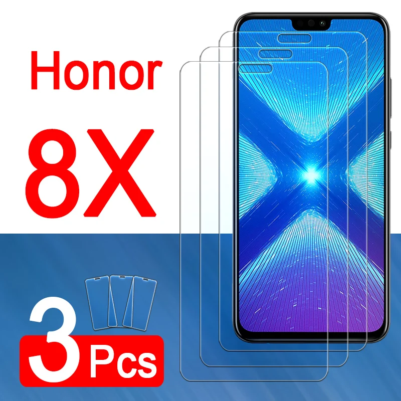 Защитное стекло для huawei honor 8 x 3 шт. протектор экрана из закаленного стекла honer x8