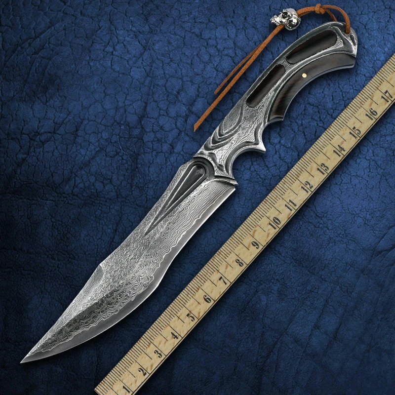 Японский нож ALVELY из дамасской стали ручной работы тактический боевой охотничий с