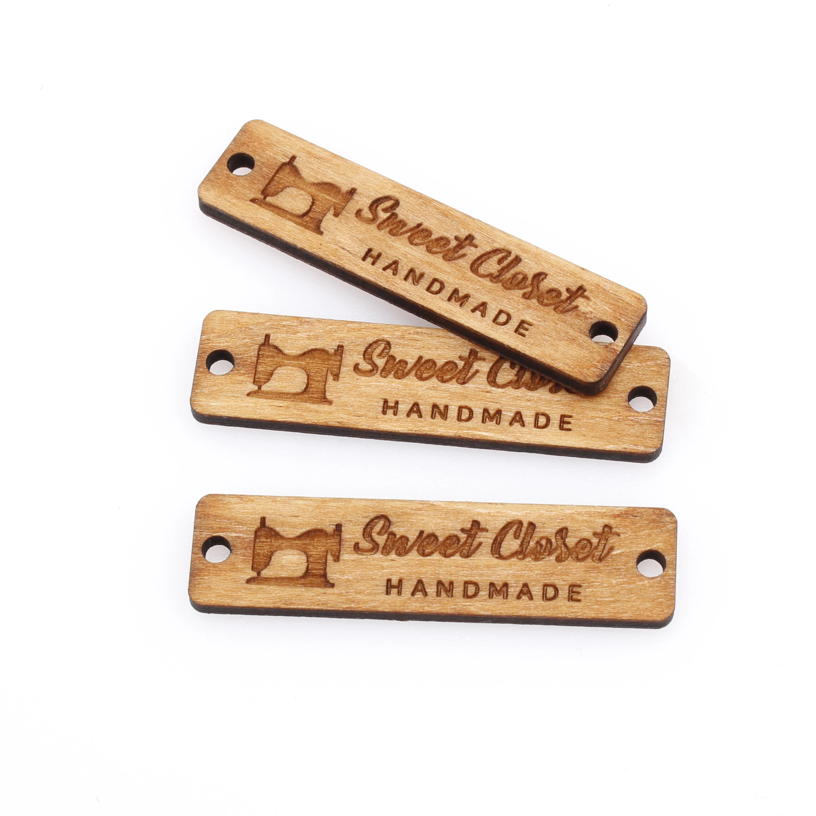 

Wooden Labels, Knit Labels, Custom Design, Custom Engraving Labels, Personalized Brand, Business Name (WD3144)