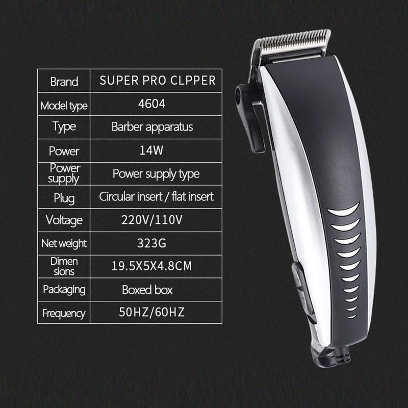 

New Hair Clipper for Men Mains Hair Trimmer Household Low Noise Haircut Shaving Machine Styling Tool
