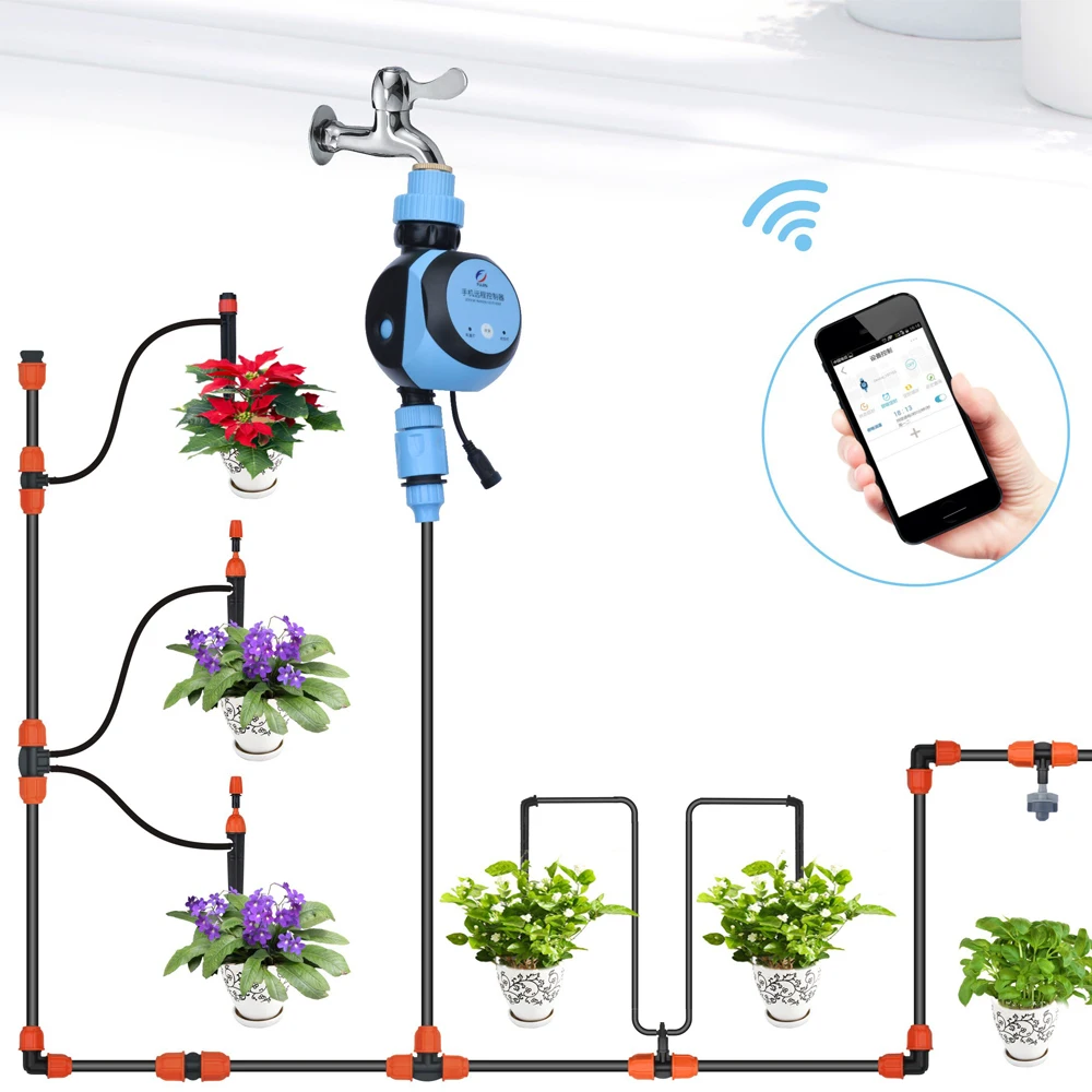 Wifi телефон дистанционный Полив Таймер шланг кран таймер водяной шлюз Кран