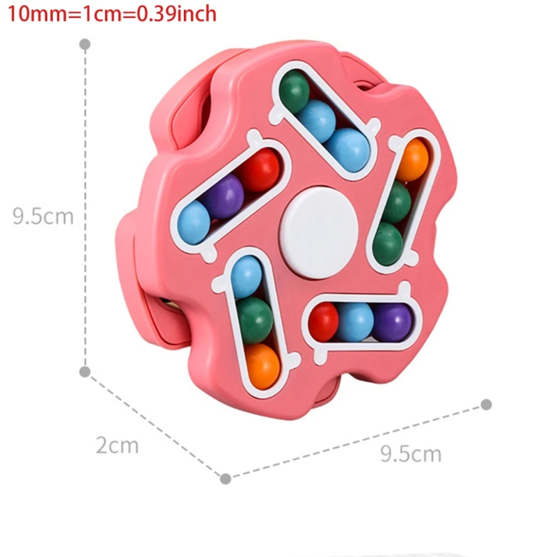 

1PC Anti-Stress Rotating Magic Bean Cube Fingertip Fidget Adults Kids Stress Relief Toy Funny Educational Breakthrough Game