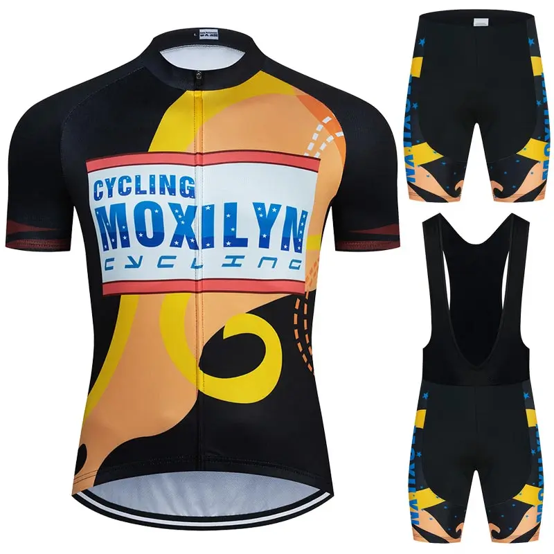 Moxilyn Cycling Jersey MTB Jersey 2021 Bicycle Team Cycling Shirts Mens' Short Sleeve Bike Wear Summer Premium Bicycle Clothing