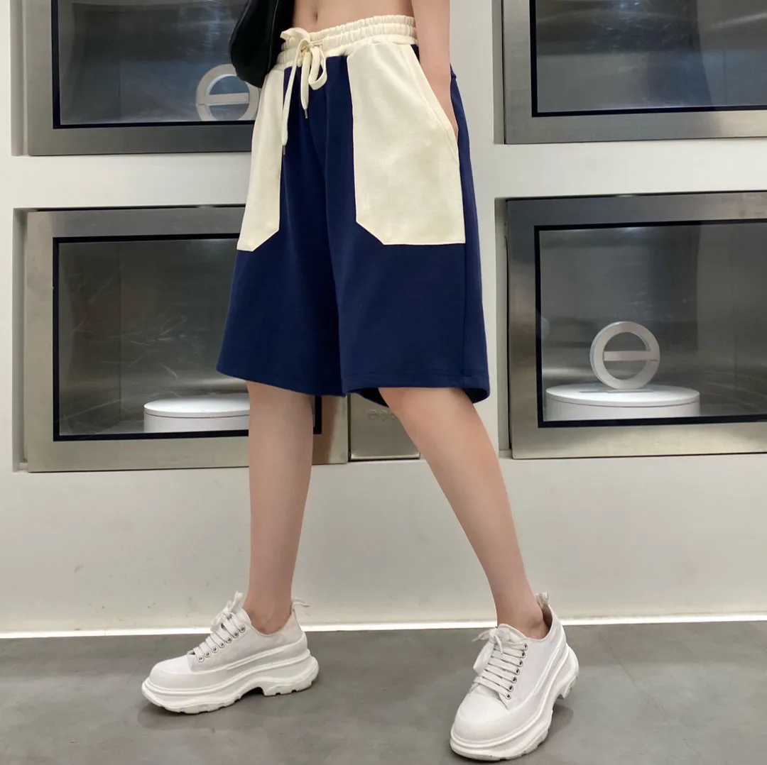 

2021 Men's Shorts Pure Cotton Casual Style Big Pocket Stitching Technology Loose Large Size Mid-Waist Five-Point Pants For Lover