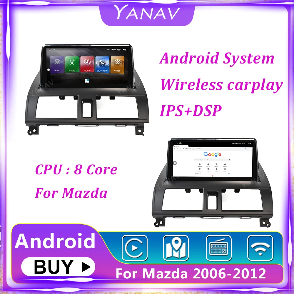 

Автомагнитола 2 Din на Android для Mazda 2006-2012 с GPS-навигацией и радио