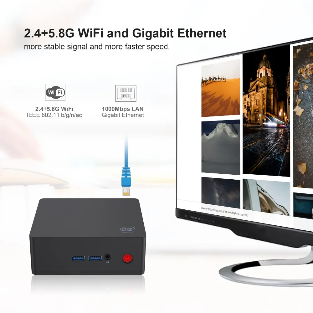 Beelink AP35 Мини ПК windows10 Intel J3355 4G64GB EMMC Bluetooth4.0 RJ451000M USB 4k 2 4G 5G WIFI Ubuntu Mini PC vorke|Мини ПК| |
