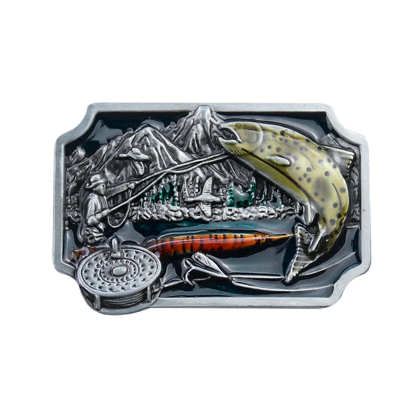 Металлическая пряжка для рыболовного ремня в стиле Ретро | Пряжки ремней