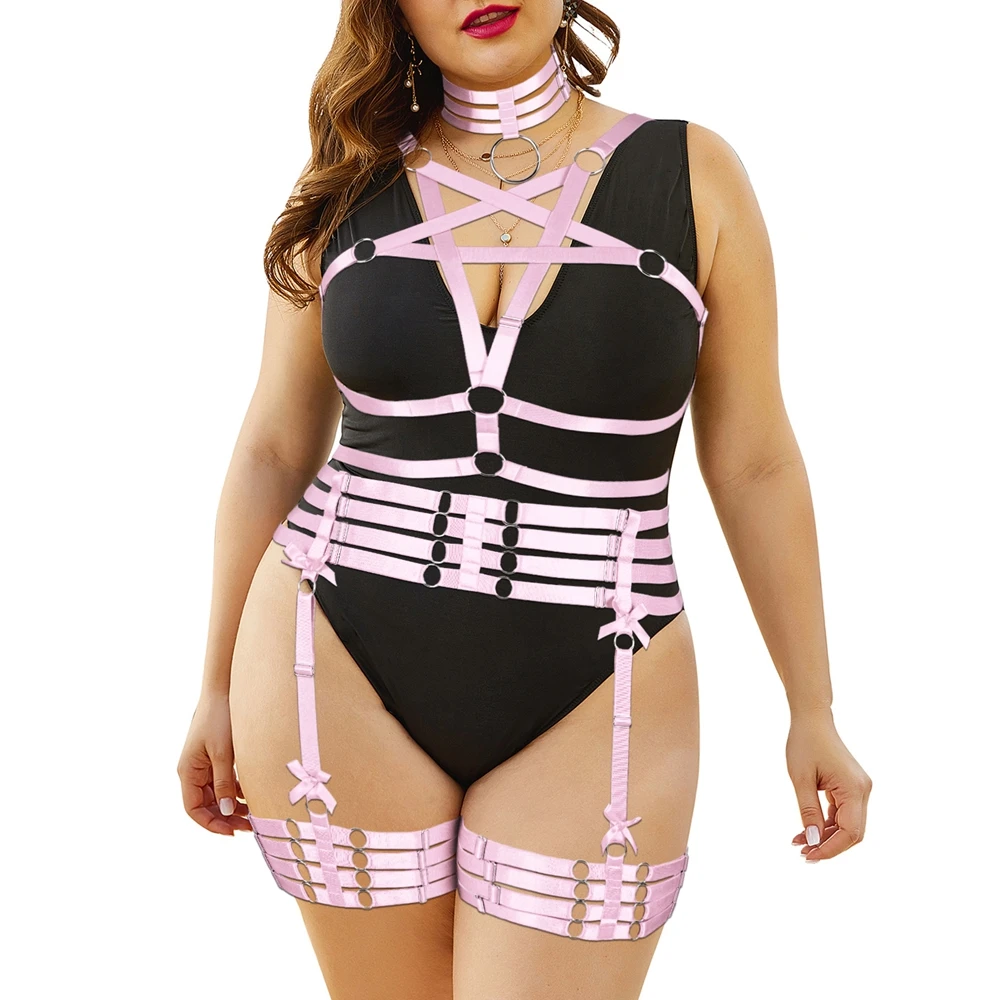 Женское готическое нижнее белье в стиле Харадзюку пояс с подвязками бюстгальтер