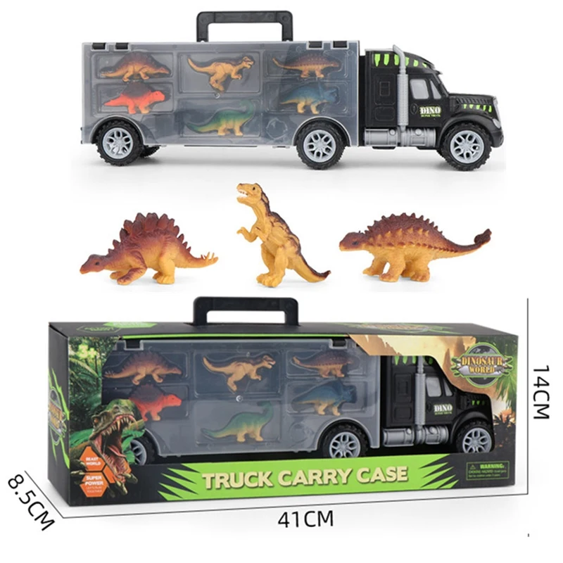 

Dinosaur Transport Car Carrier Truck Toy with 6 Dinosaurs , Toy Trucks Great Dinosaur Car Toys for Boys and Girls