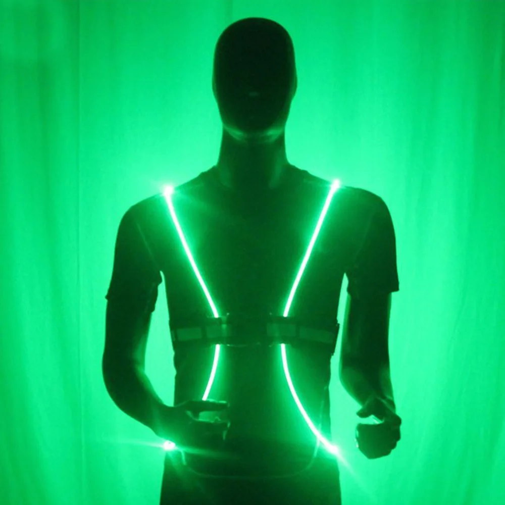 360 светоотражающий светодиодный жилет для вождения высокая видимость ночной бег