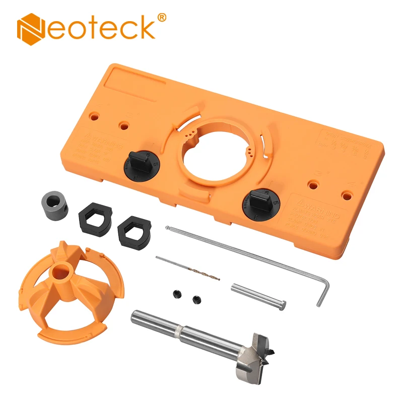 

Neoteck 35mm Hinge Drill Jig Wood working Tool Drill Bits 1 Set Concealed Hinge Jig For Concealed Cabinet Door Hinges Guide Tool