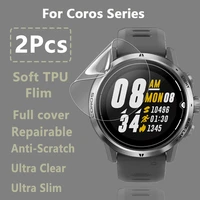 2pcs for coros apex pro 42mm 46mm pace 2 vertix watch clear soft hydrogel repairable film screen protector not tempered glass