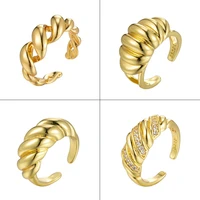 wangaiyao new wild twill ring ins retro simple spiral female niche temperament fashion open ring jewelry holiday girlfriend gift