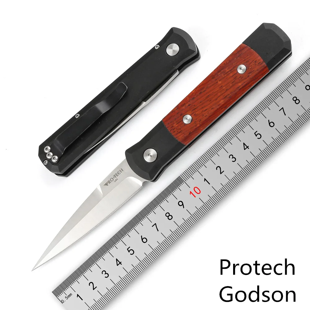 Новейший складной нож Protech Godson Mark 154 см клинок из авиационного алюминия рукоятка