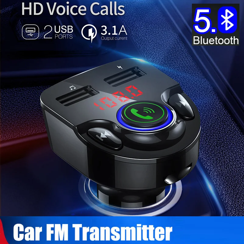 Автомобильный FM трансмиттер Konrisa Bluetooth музыкальный плеер радио адаптер