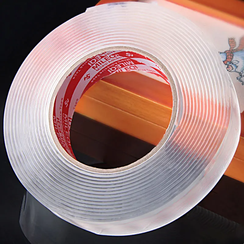 Двухсторонняя клейкая лента Nano самоклеящаяся Водонепроницаемая супер прочная