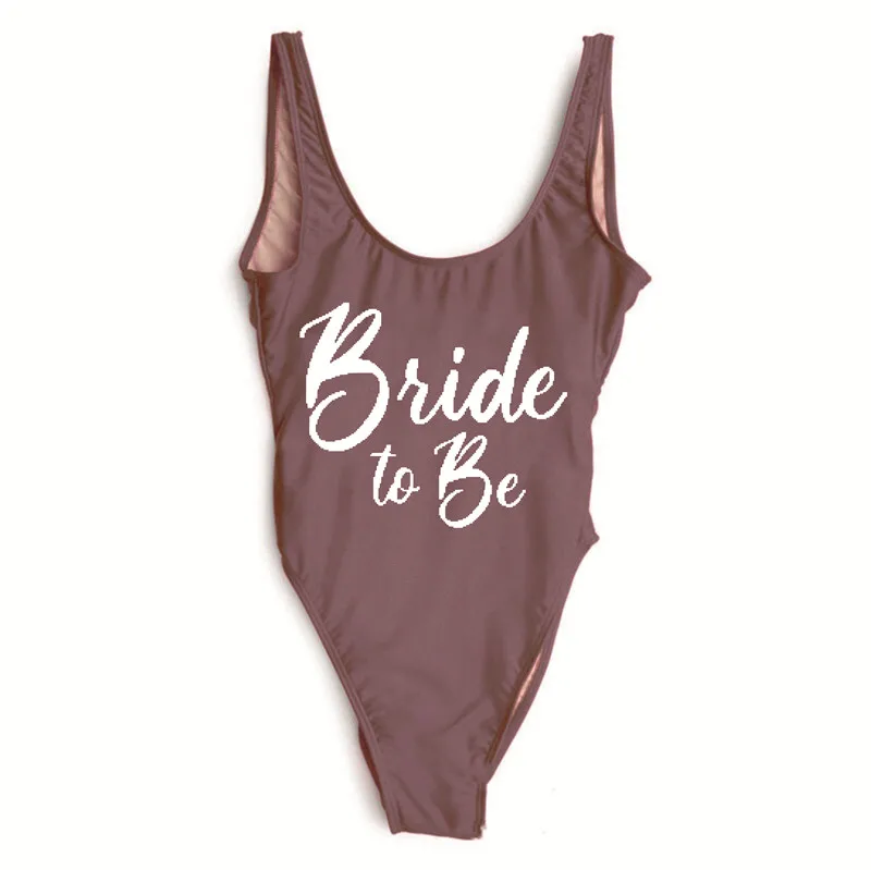 

Summer Sexy BRIDE TO BE Letter Print One Piece Swimsuit Beach Wear Swimming Suit Women Swimwear 12 colour Summer Bodysuit Mayo