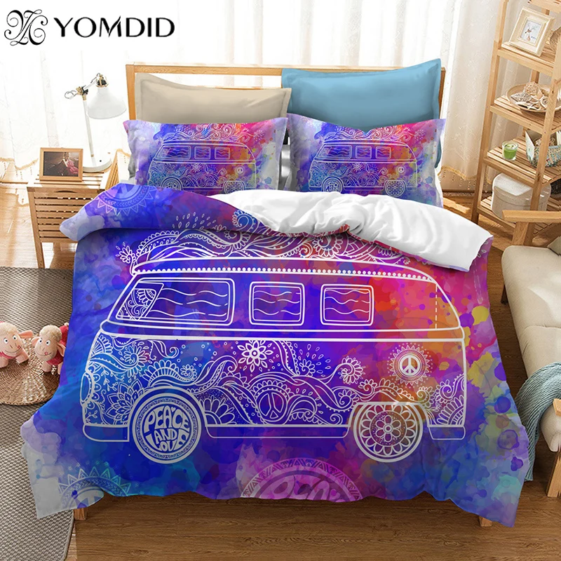 Комплект постельного белья 3d 2/3 шт. с геометрическим рисунком пододеяльник для