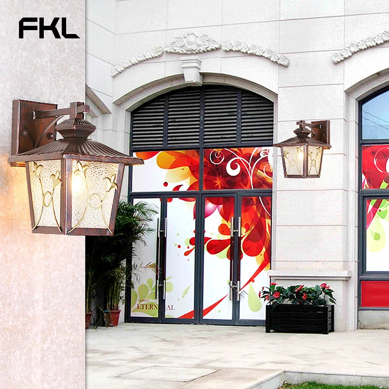 FKL Современная из черного стекла Наружное освещение наружные Настенные