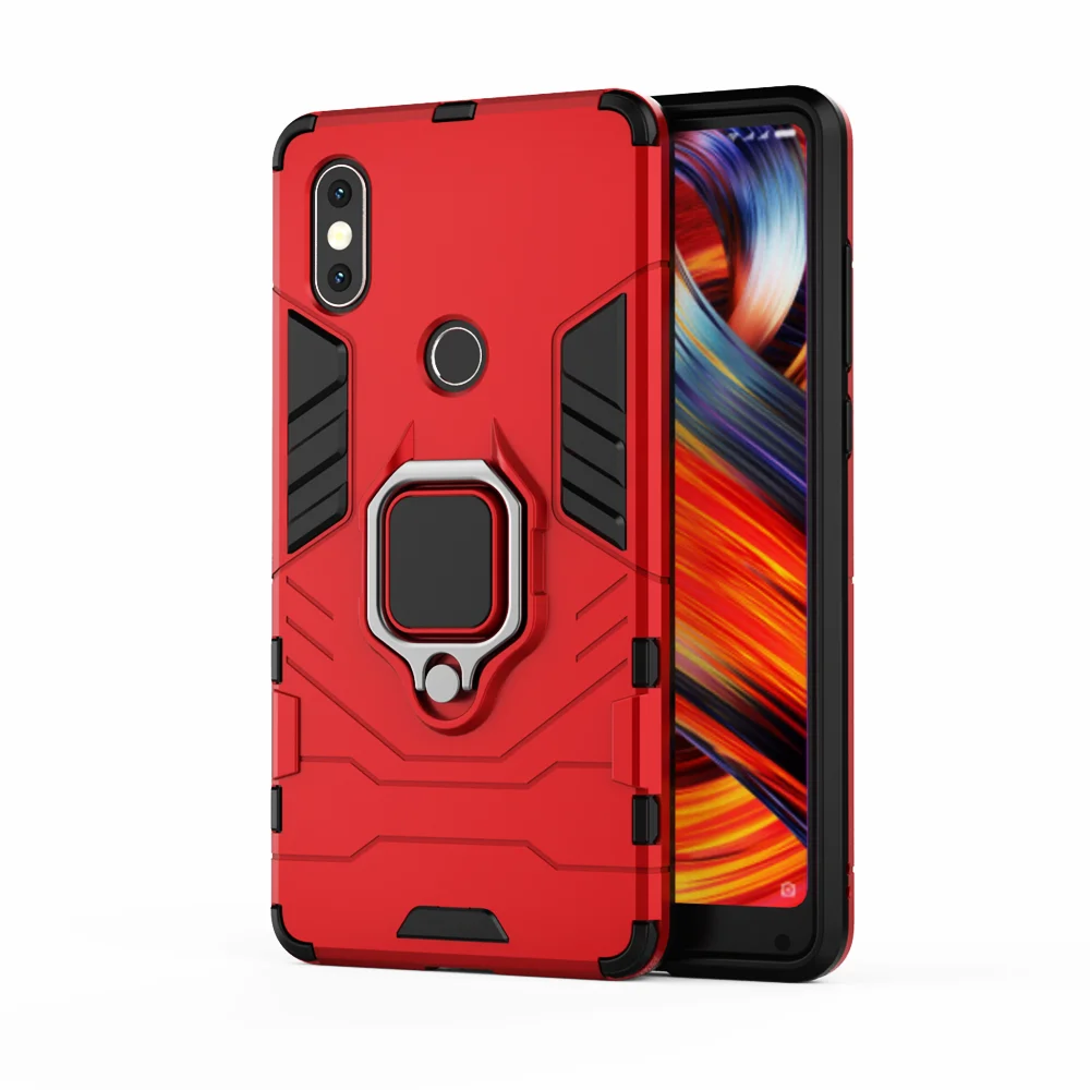 

Shockproof Armor Case for Xiaomi Mi Mix 2S Case Ring Holder Stand Phone Back Cover for Xiomi Mi MiX 2s MiX2s MIMix2s Funda Capa