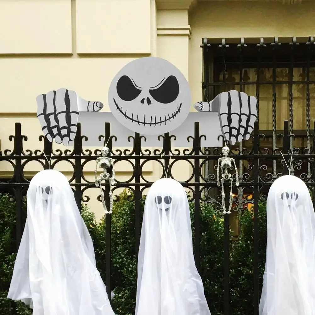 

Хэллоуин Peeping Скелет Человек забор Декор инновационный кулон