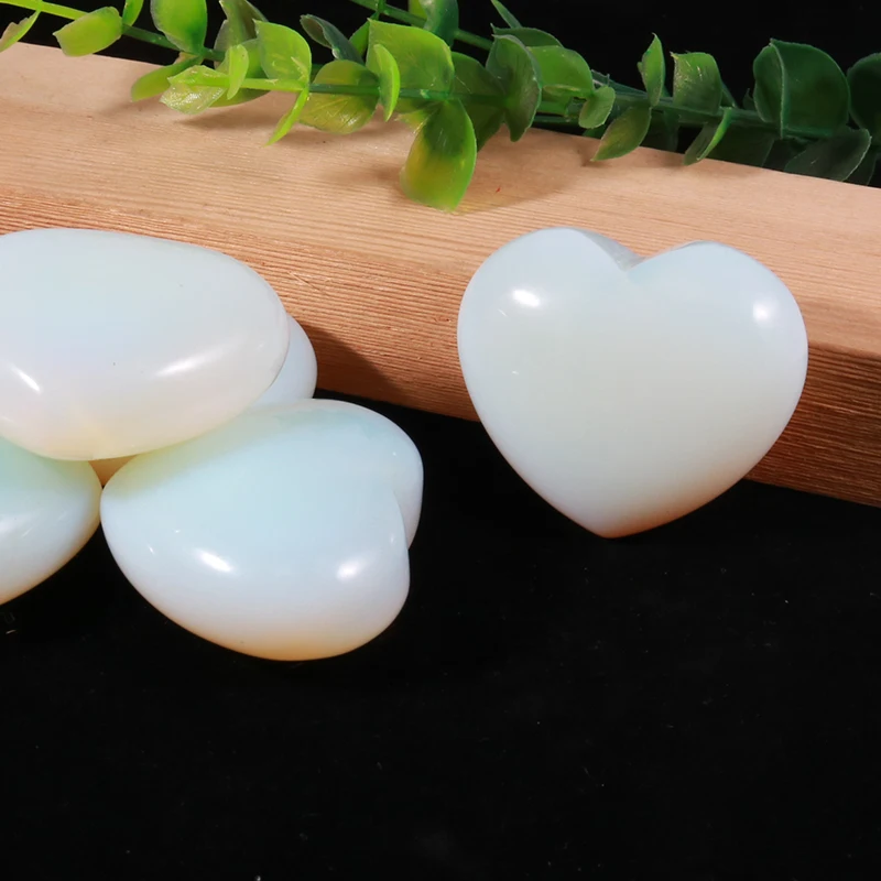 Бусины из синтетического опала в форме сердца 40 мм 1 шт. | Украшения и аксессуары