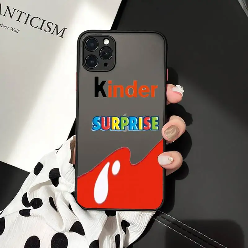 

New Trolly egg KINDER JOY Surprise Phone Cases matte transparent For iphone 7 8 11 12 plus mini x xs xr pro max cover