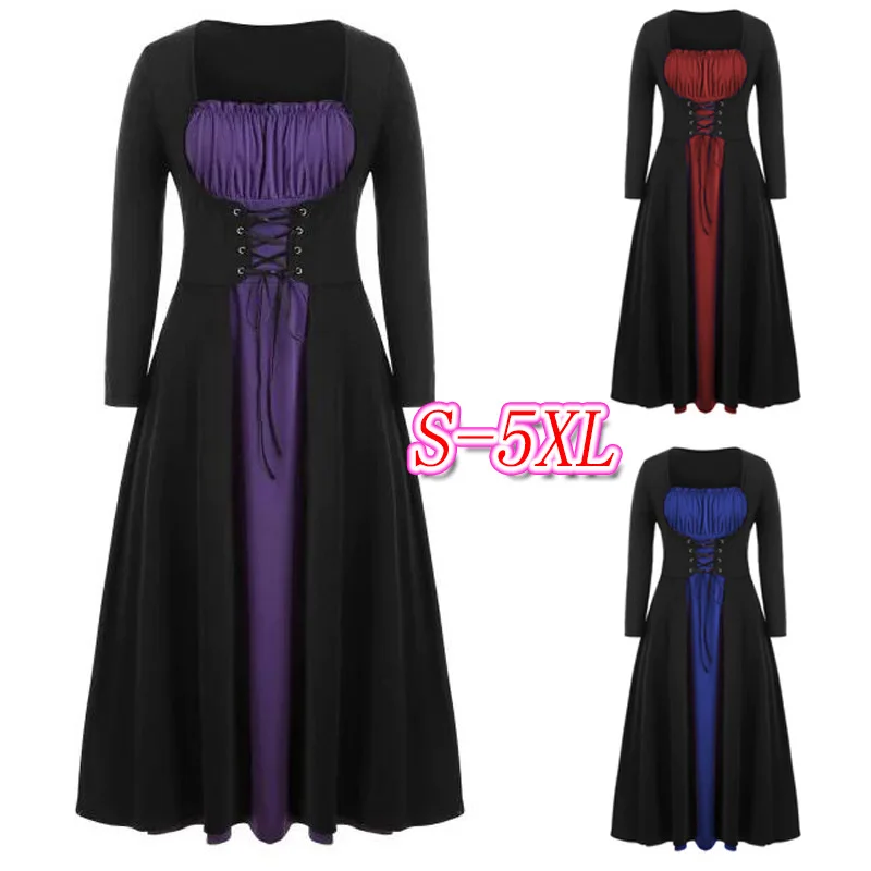 Женское платье с капюшоном среднего возраста эпохи Возрождения Хэллоуин охотник