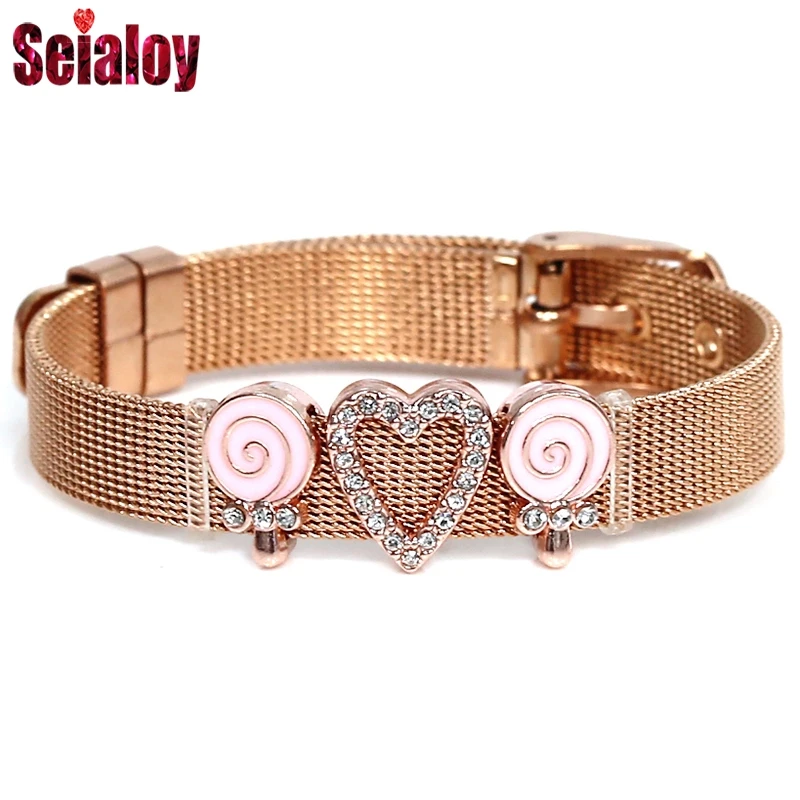 Женский браслет из нержавеющей стали под розовое золото | Украшения и аксессуары