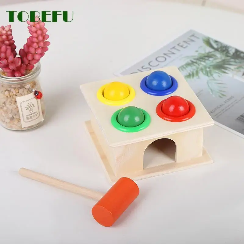 TOBEFU 1 набор деревянных игрушек молотковый мяч Детская Веселая игрушка