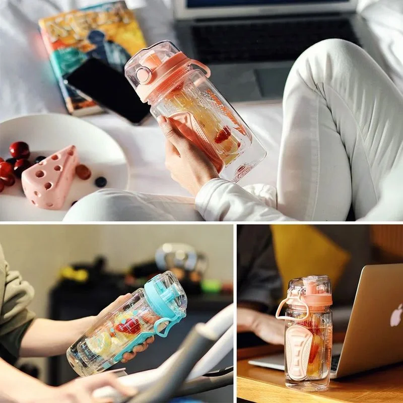 

Tritan Material BPA Free Fruit Infuser Water Bottle Juice Shaker Sports Lemon Water Bottle Fitness Sport Fruit Drinking for Girl