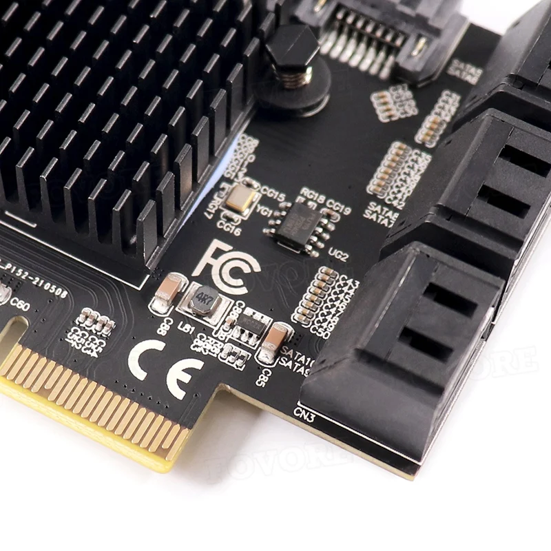 PCIE To SATA Card 10 Ports 6 Gbps SSD Adapter Pcie Controller Expansion Built-In For Desktop PC ASM1166 | Компьютеры и офис