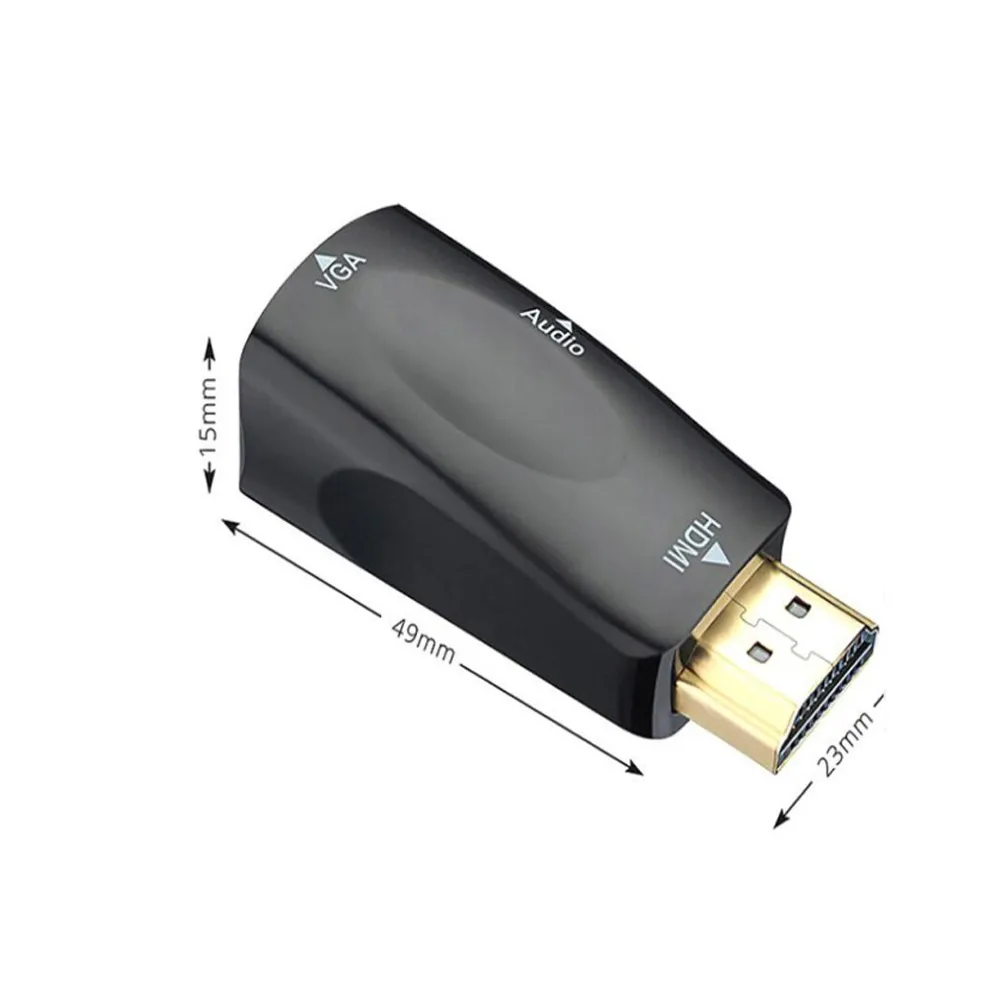 Переходник Hdmi в Vga преобразователь аудиокабеля штырь гнездо HD 1080P для ПК ноутбука