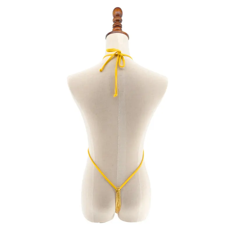 Бикини-монокини с каплевидными каплями металлическое золото