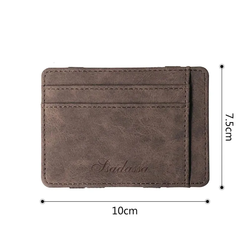 

KUDIAN BEAR Mini Men Wallet Coin Pocket Thin PU Leather Magic Card Holder With Zipper Purse Carteira BID267 PM49