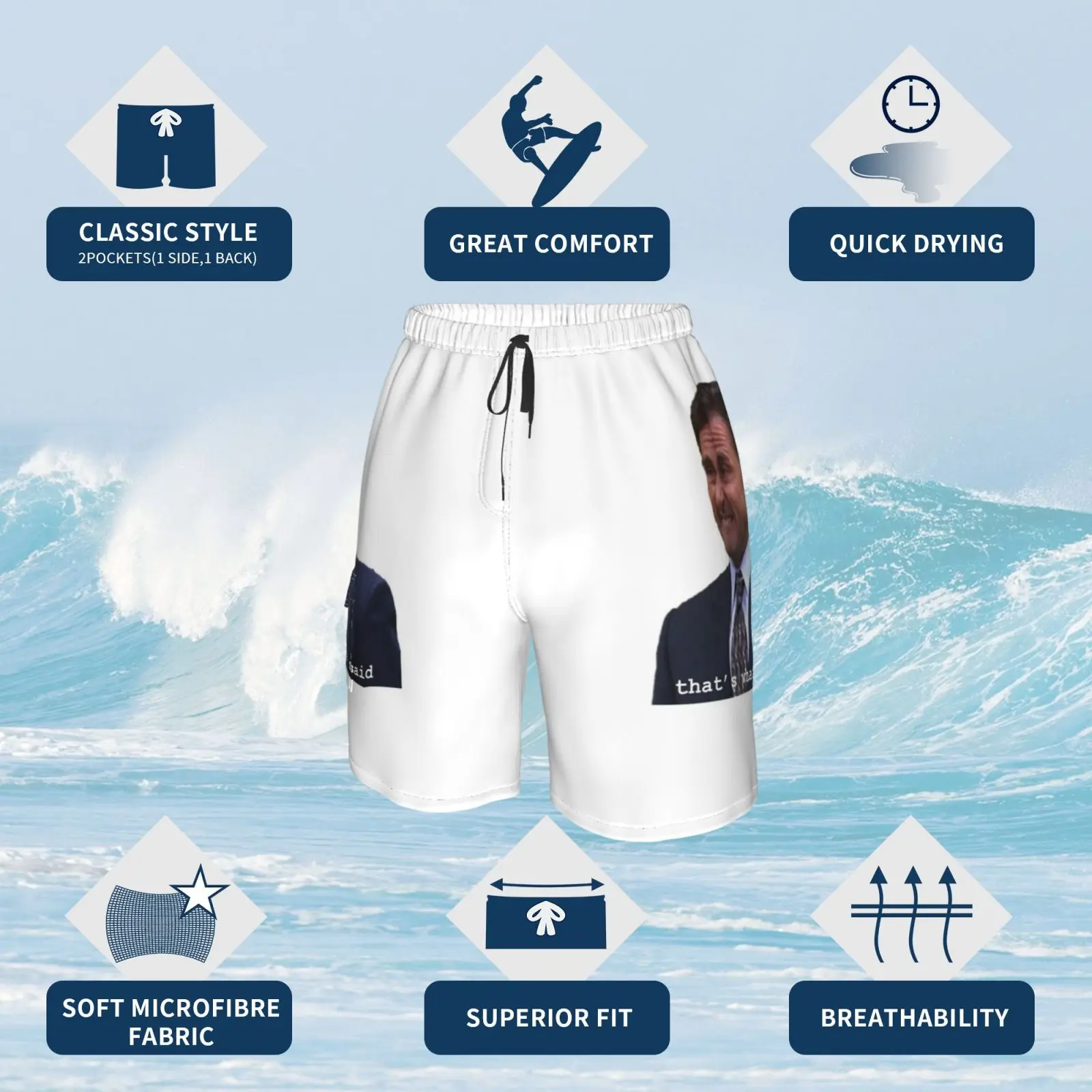 Это то что она ответит Пляжные шорты мужские пляжные Плавание Мужские Шорты для