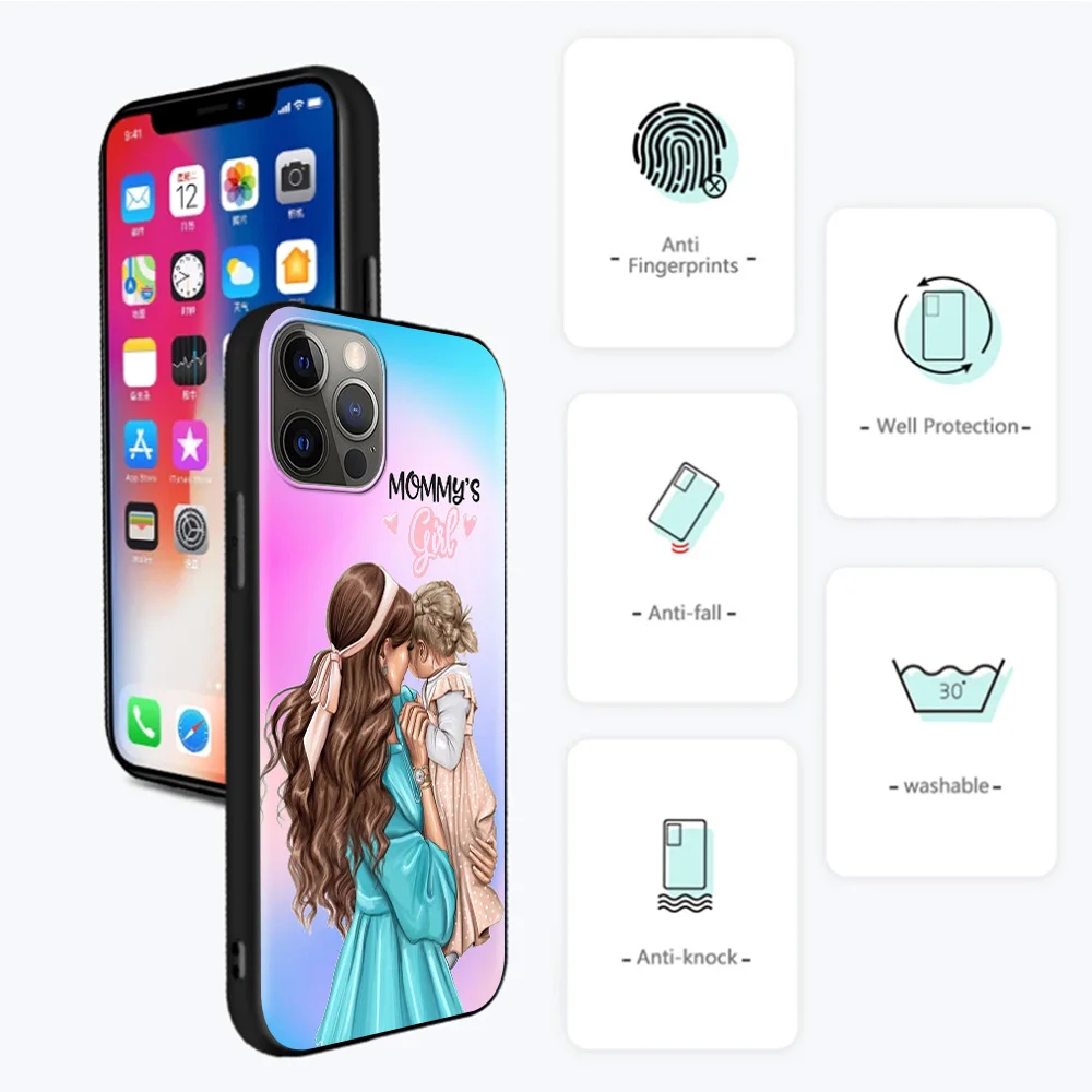 Phone Case For Apple iPhone 11 13 12 Pro Max Mini XR X 7 6S 8 Plus XS SE(2020) Protection Coque Fashion girl Super Mom Boy | Мобильные