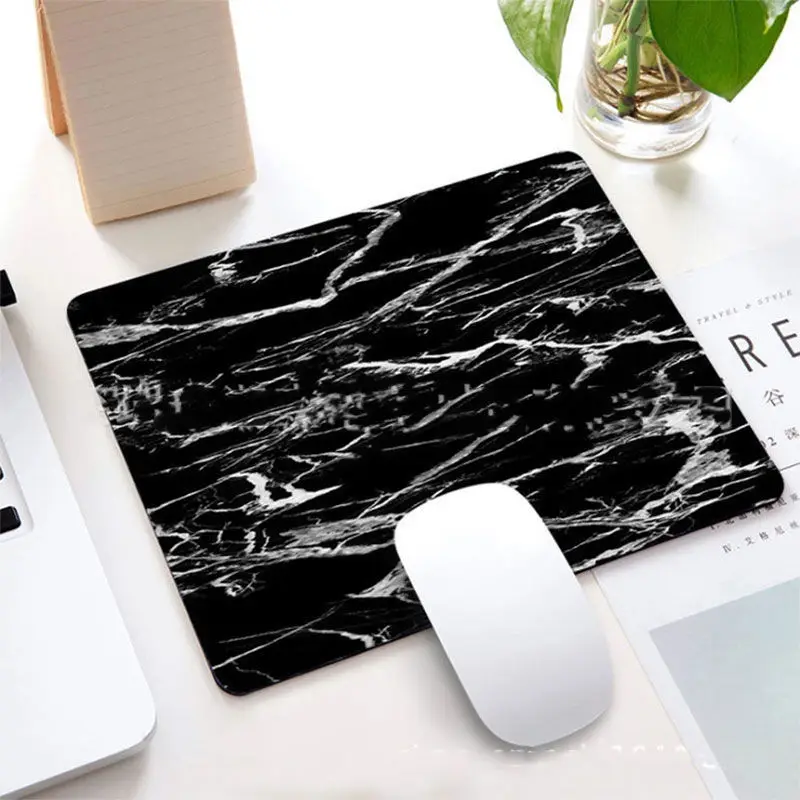 

20x20cm creative marble mouse small student portable laptop mouse pad square rubber pad cute mousepad kawaii cup