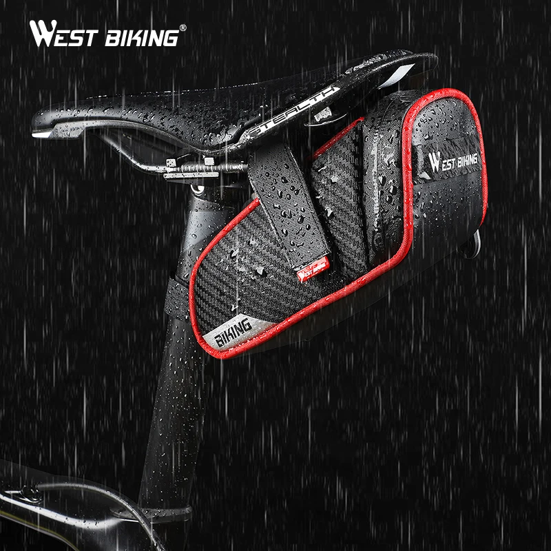 WEST BIKING Водонепроницаемая велосипедная сумка на седло светоотражающая багажник